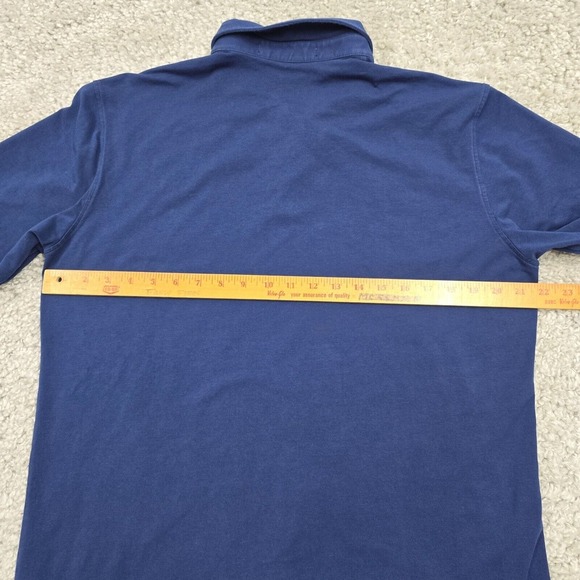 Holderness Bourne Polo Shirt Mens Large Blue‎ Tailored Fit Short Sleeve Pullover - Picture 8 of 10
